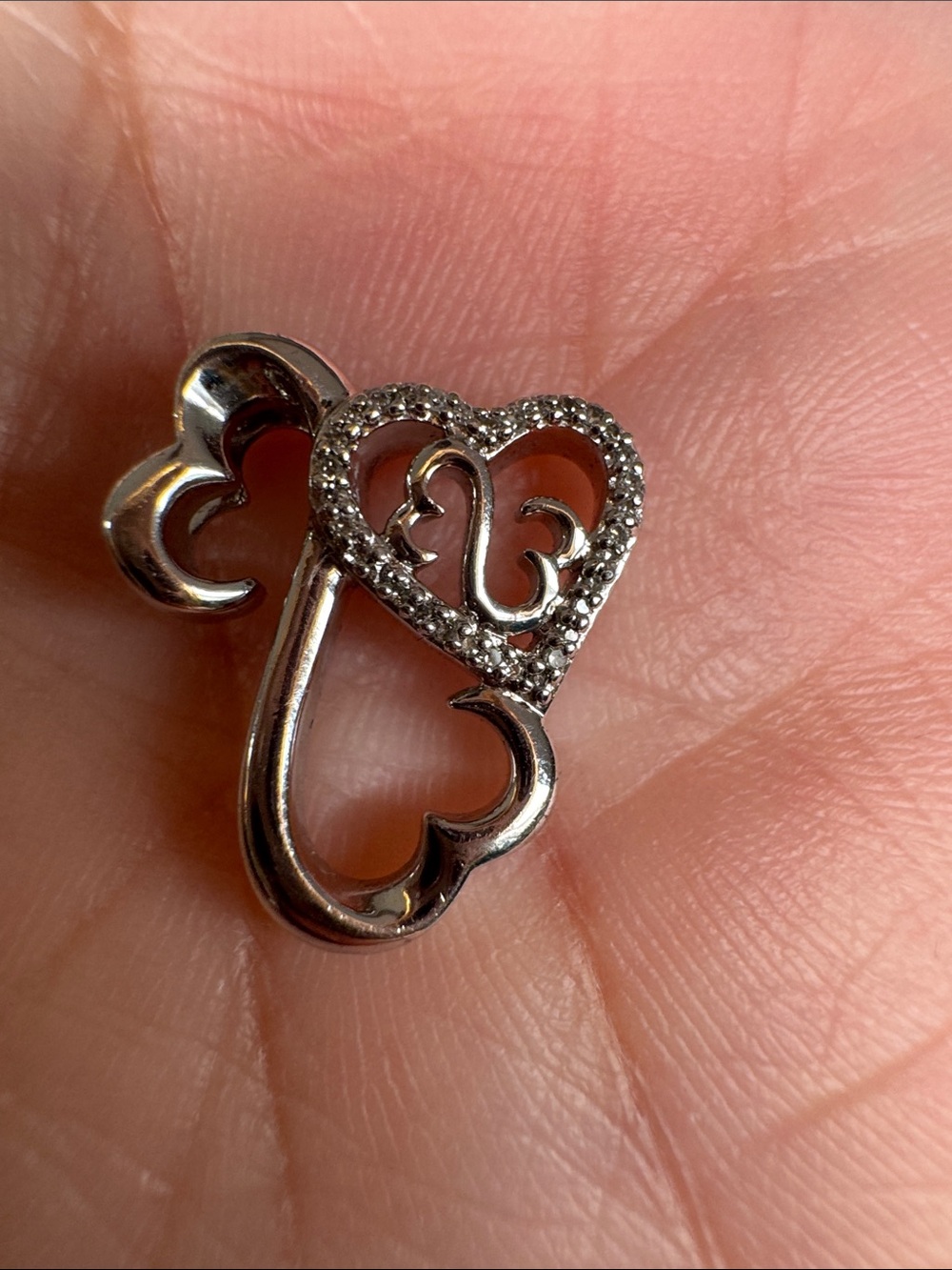 Jane Seymour Open Hearts Sterling Silver 925 Pendant – Peace, Love & Open Hearts - Picture 9 of 9
